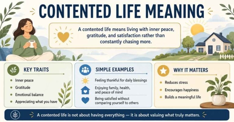 Contented Life Meaning