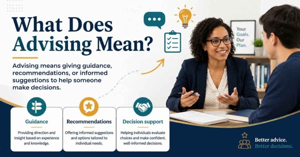 What Does Advising Mean?