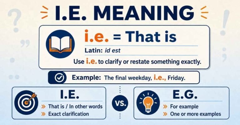 I.E. Meaning