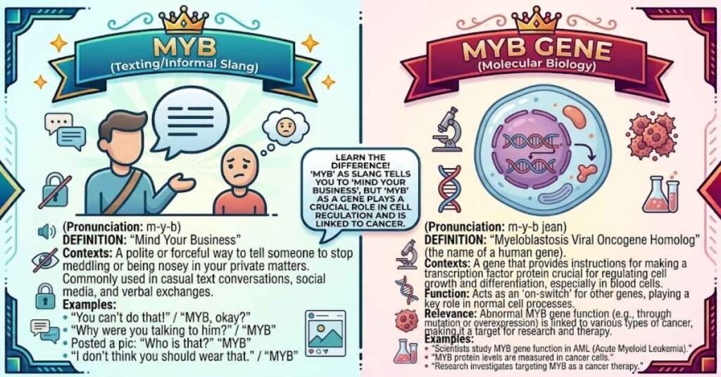 MYB Meaning in Text